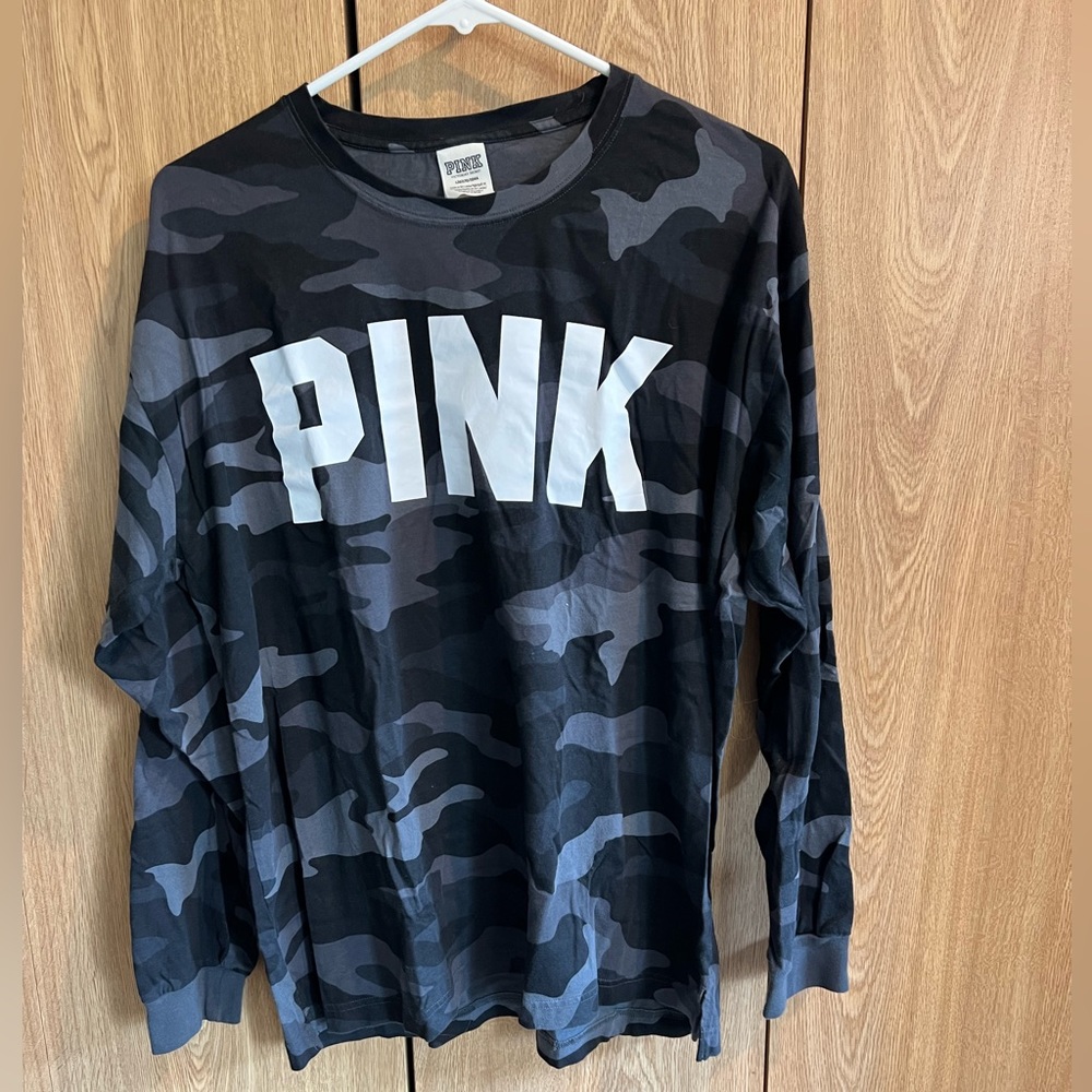 Black Camo Long Sleeve PINK shirt